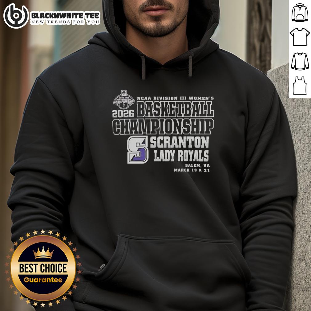 Nice Scranton Lady Royals 2026 NCAA Division III Women's Basketball Final Championship T-Shirt - Image 2