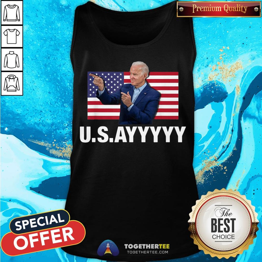 USAYYYYY – USA Joe Biden American Flag Winner Democrat T-Shirt - Image 3