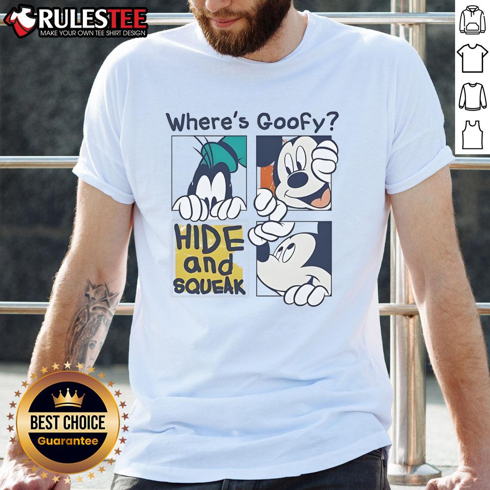 Cute Where's Goofy Mickey Hide And Squeak T-Shirt