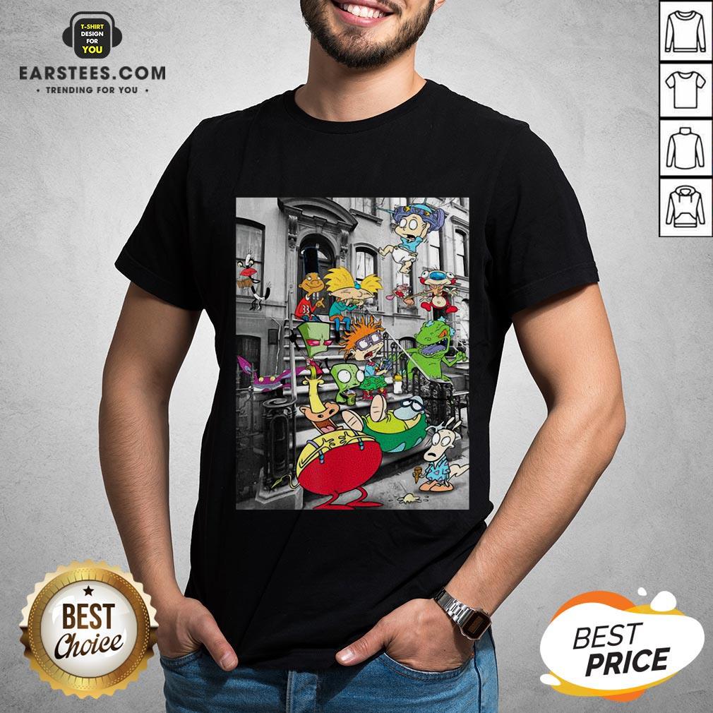 Nickelodeon Classic Nicktoons Hanging On Stoop 2020 T-Shirt