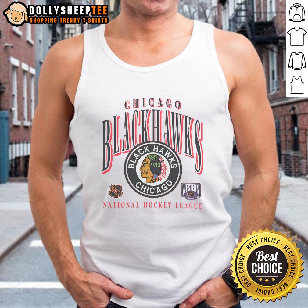 Top Chicago Blackhawks Vintage Crease T-Shirt - Image 4