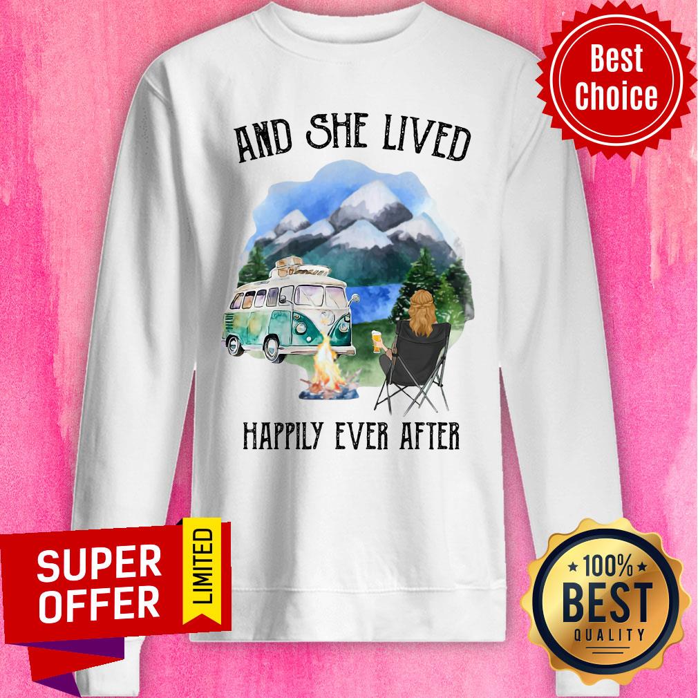 And She Lived Happily Ever After Camping Shirt - Image 4