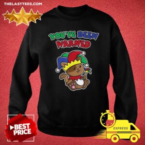 Alternative view of Nice You’ve Been Warned April Fool’s Funny Cat Jester Prankster T Shirt