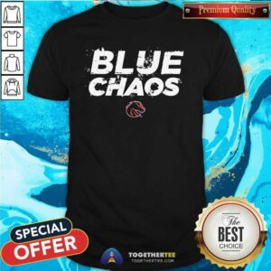 Official Royal Boise State Broncos Football Blue Chaos T-Shirt