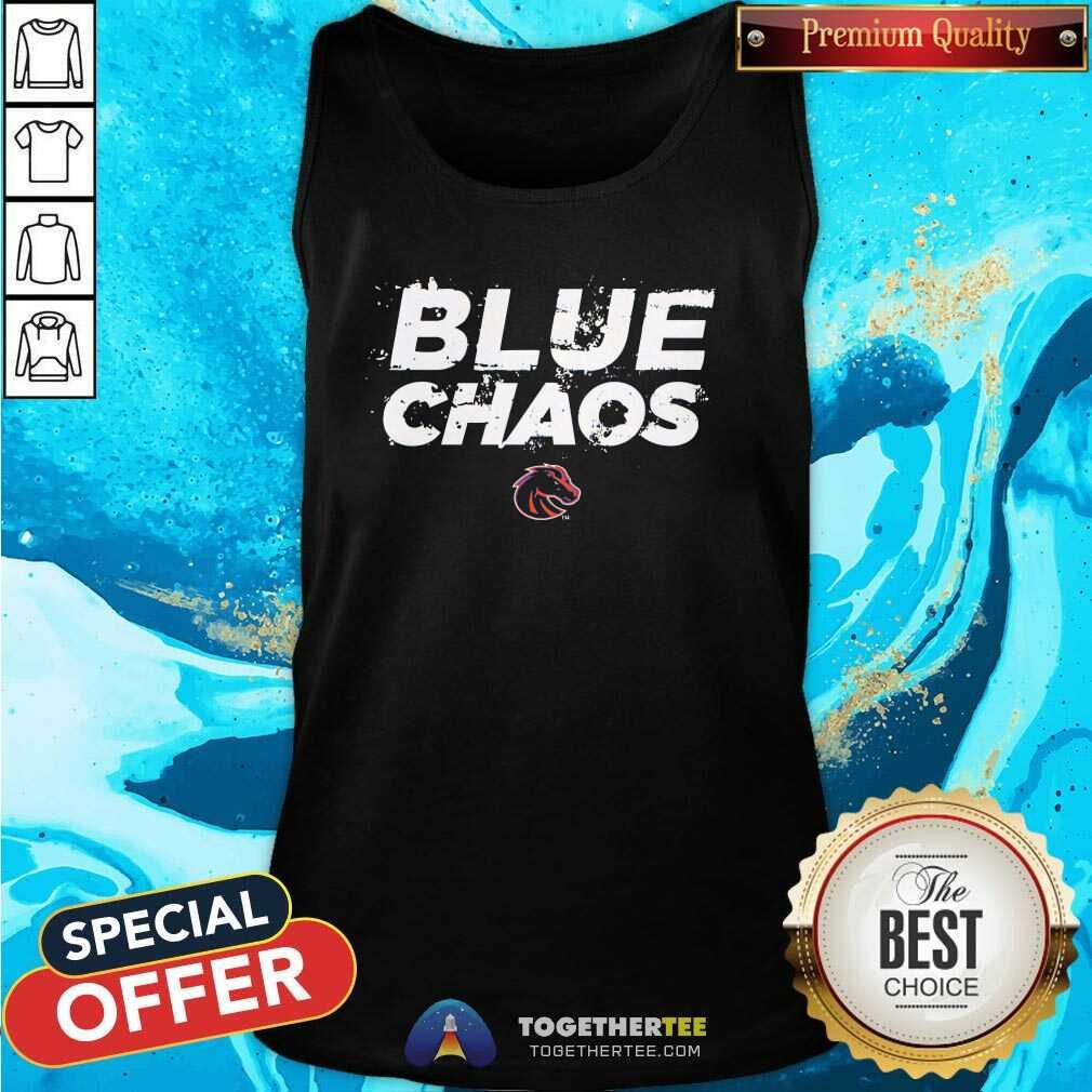 Official Royal Boise State Broncos Football Blue Chaos T-Shirt - Image 3