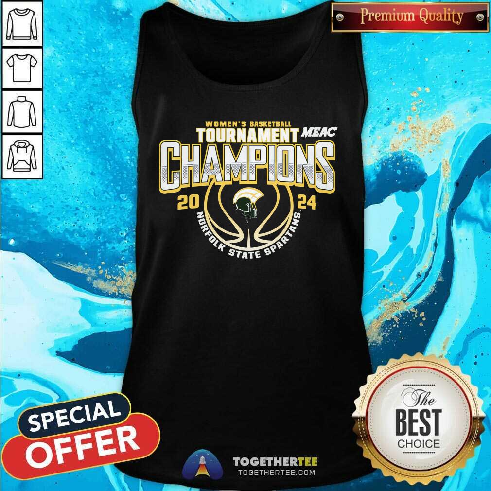 Norfolk State Spartans 2024 MEAC Women's Basketball Conference Tournament Champions T-Shirt - Image 4