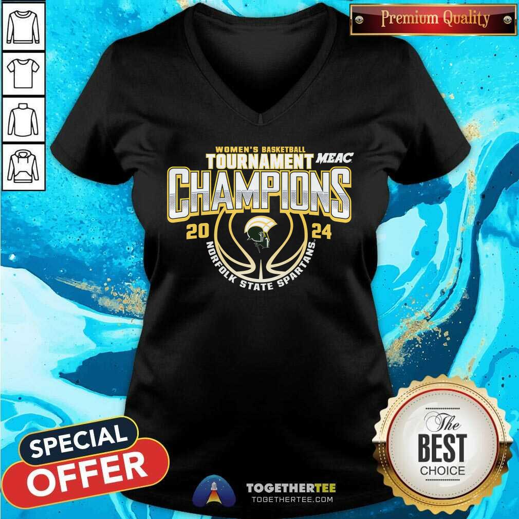 Norfolk State Spartans 2024 MEAC Women's Basketball Conference Tournament Champions T-Shirt - Image 3