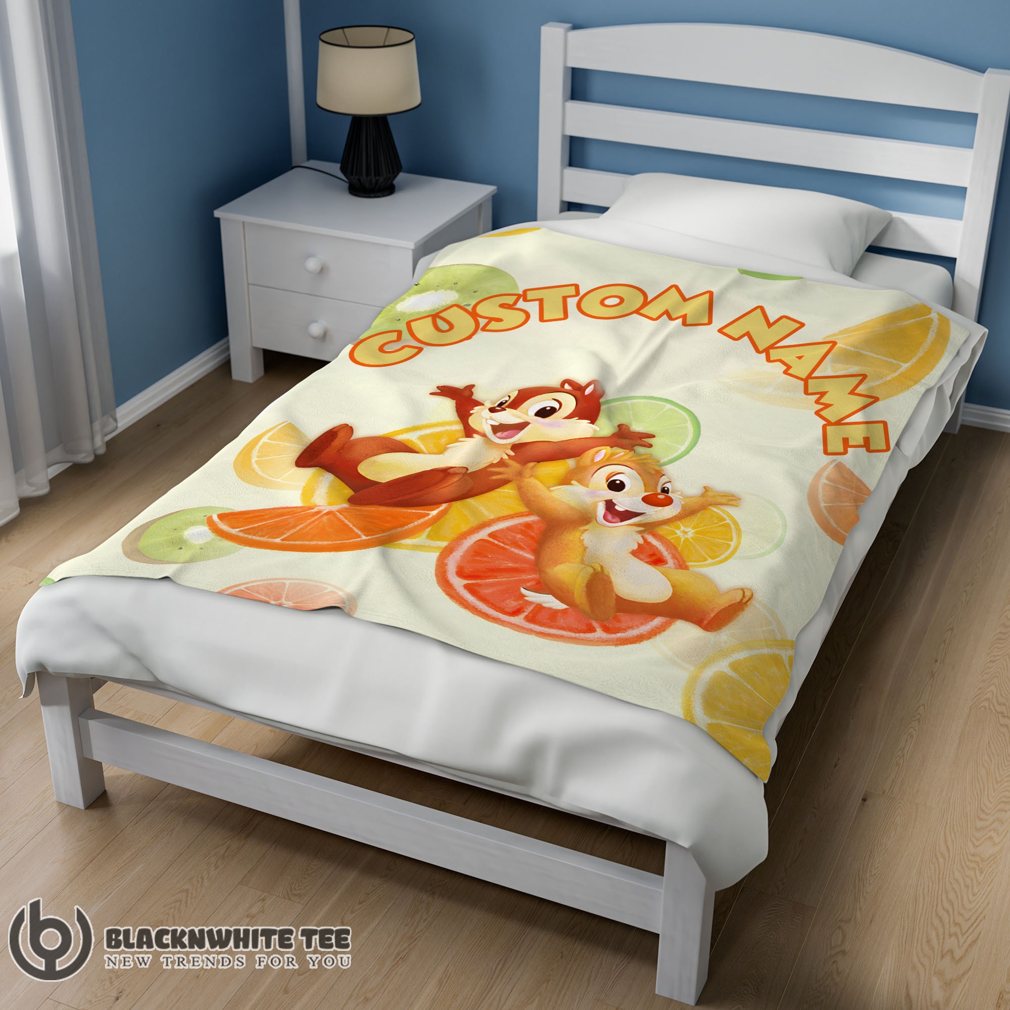 Happy Cute Disney Chip 'N' Dale Chip And Dale Blanket Fleece Customized Blanket - Image 2