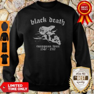 Alternative view of Funny Black Death European Tour 1347 1352 Shirt