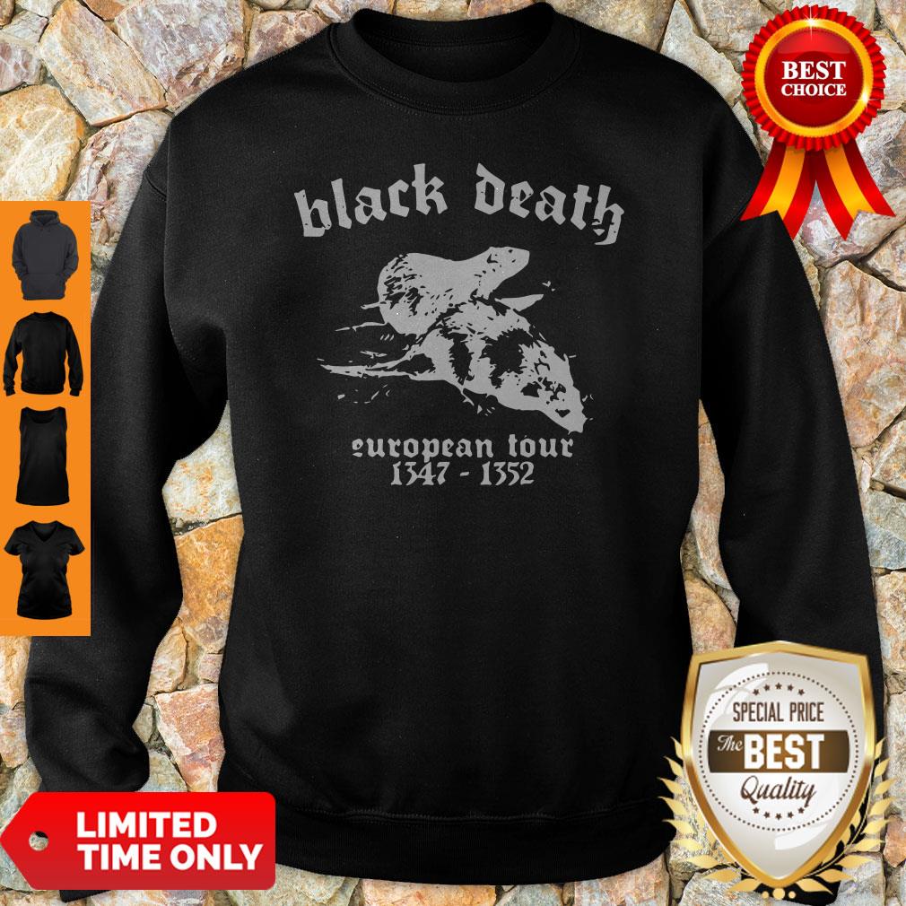 Funny Black Death European Tour 1347 1352 Shirt - Image 2
