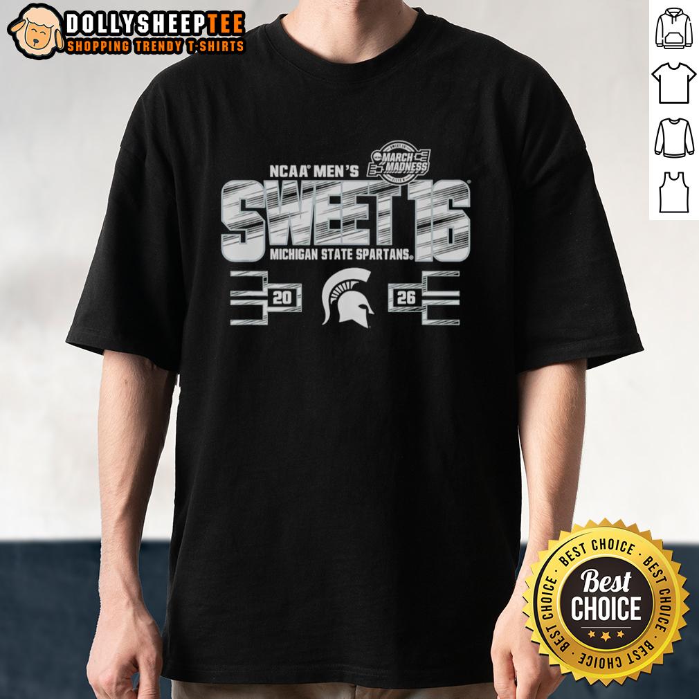 Top Michigan State Spartans NCAA Men's Sweet 16 2026 Men's March Madness T-Shirt