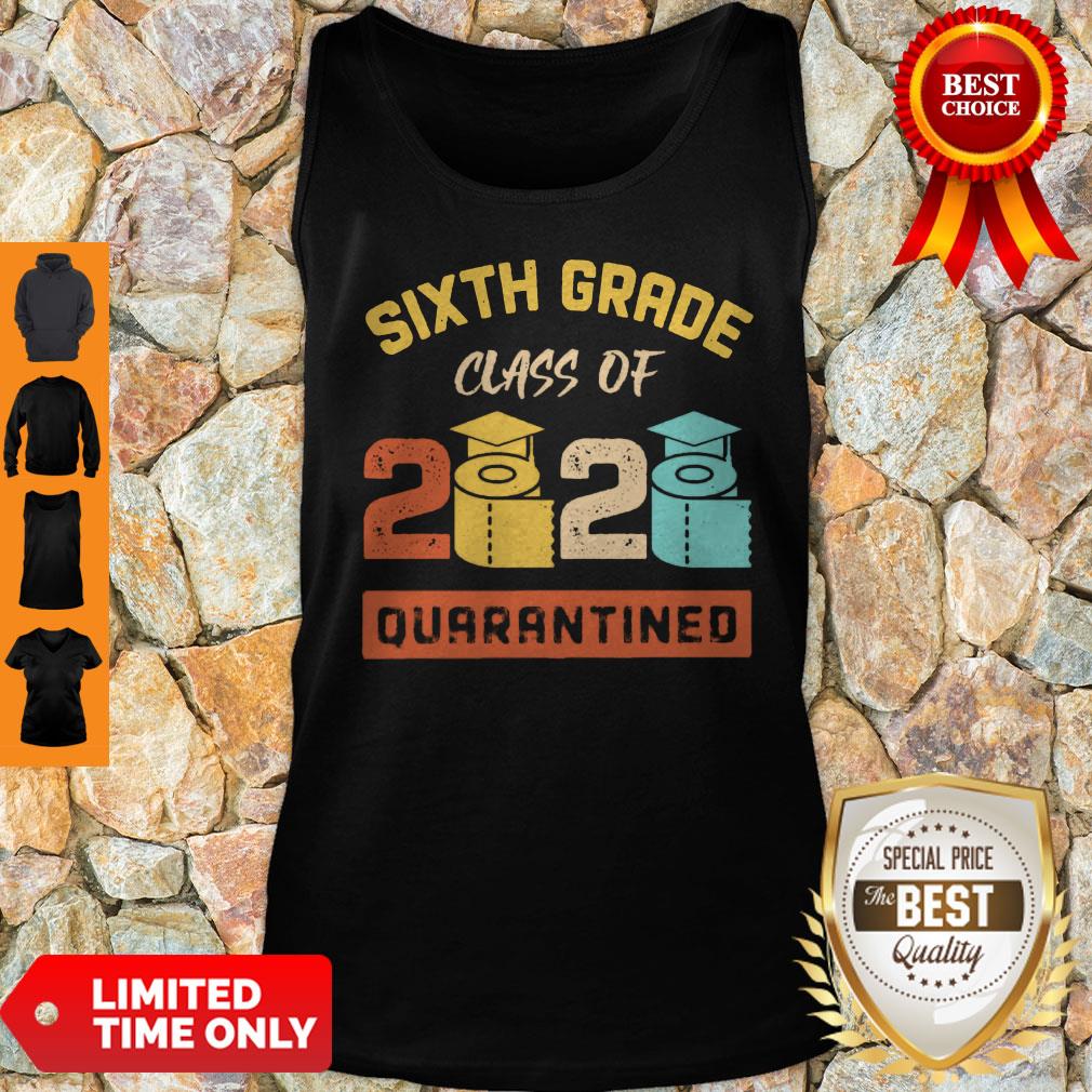 Sixth Grade Class Of 2020 Toilet Paper Quarantined Vintage Shirt - Image 3