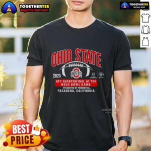 Top Ohio State Buckeyes Rose Bowl 2024-25 CFP Quarterfinal Rose Bowl T-Shirt
