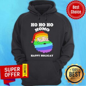 Alternative view of Top LGBT Santa Ho Ho Ho Homo Happy Holigay Shirt