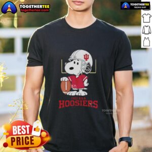 Hot Snoopy With Indiana Hoosiers Jersey T-Shirt