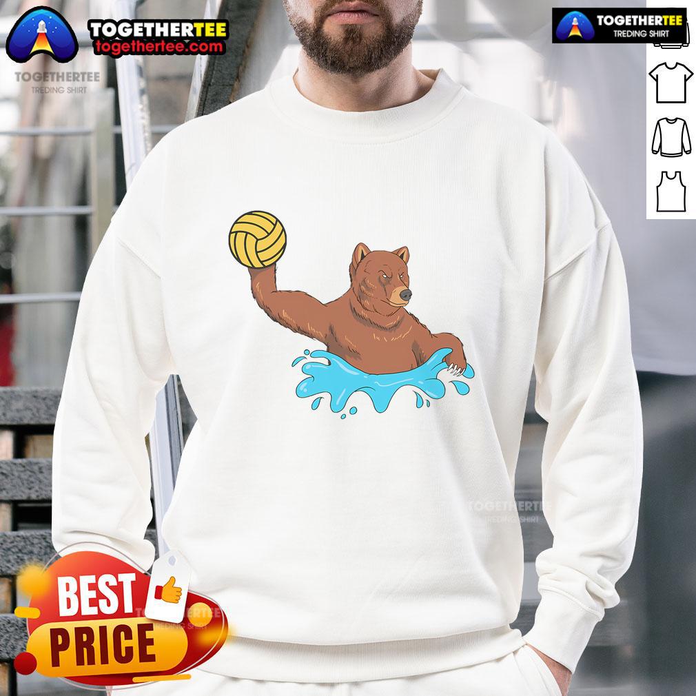Nice Water Polo Player Grizzly Bear T-Shirt - Image 5