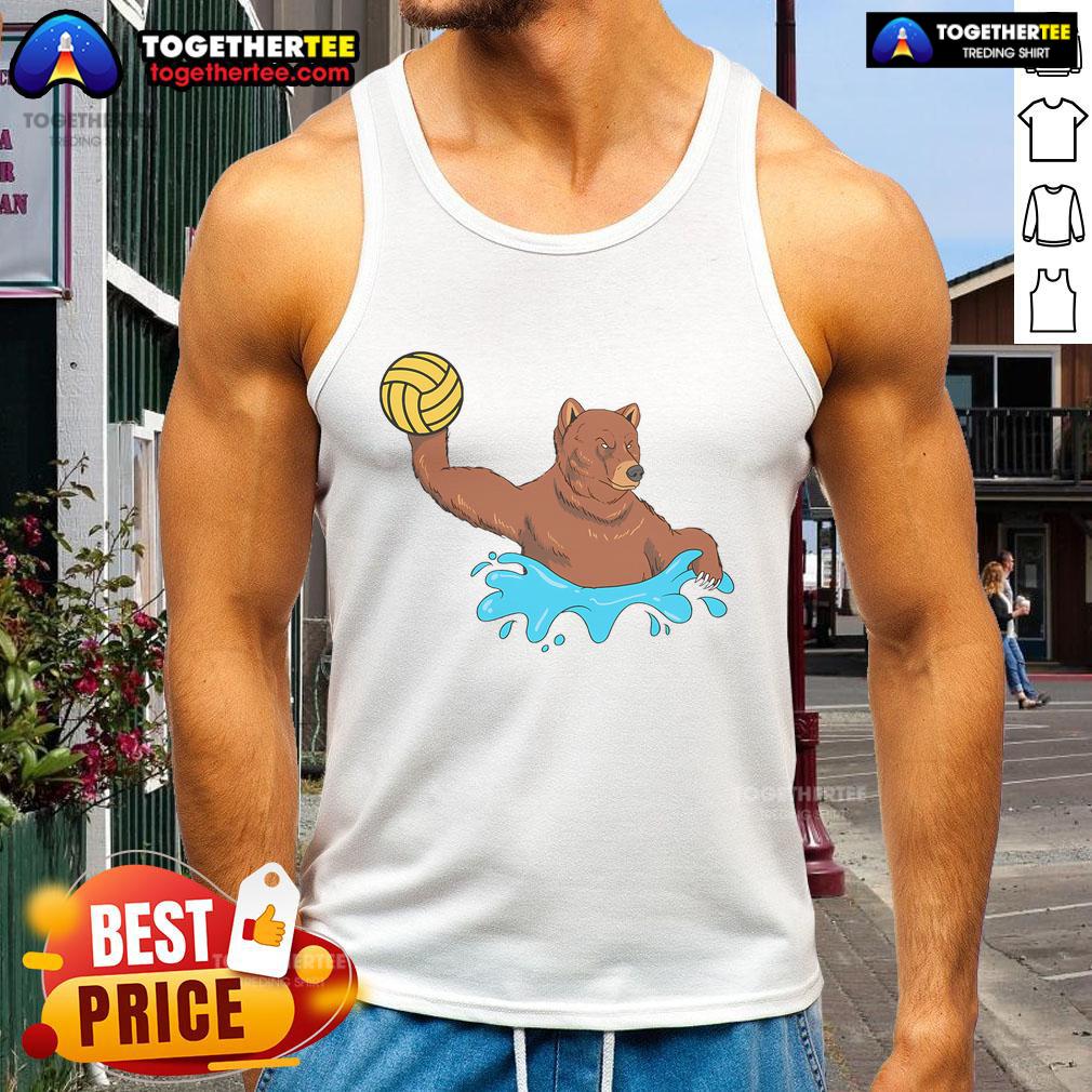 Nice Water Polo Player Grizzly Bear T-Shirt - Image 4