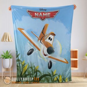 Perfect Cute Disney Planes Movie Dusty Crophopper Blanket Fleece Customized Blanket