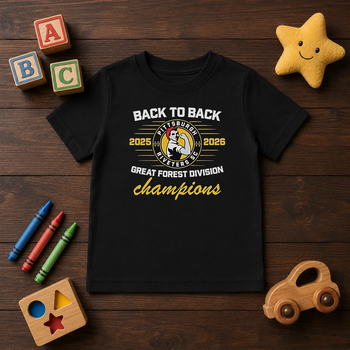 Nice Pittsburgh Riveters SC Back To Back Green Forest Champs Shirt - Image 9