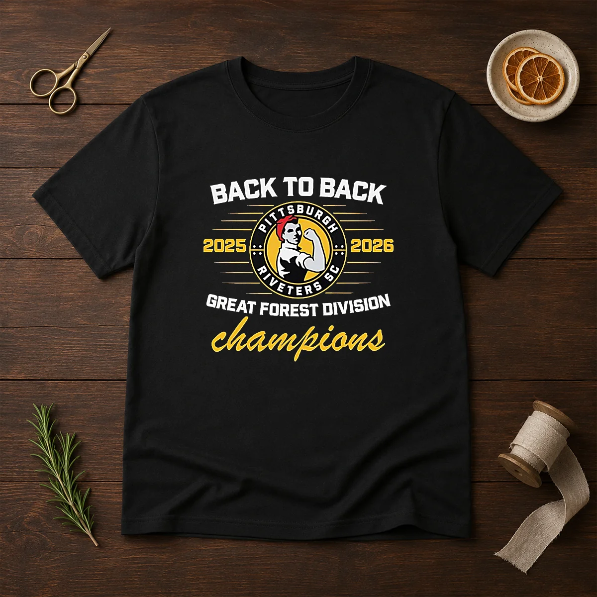 Nice Pittsburgh Riveters SC Back To Back Green Forest Champs Shirt