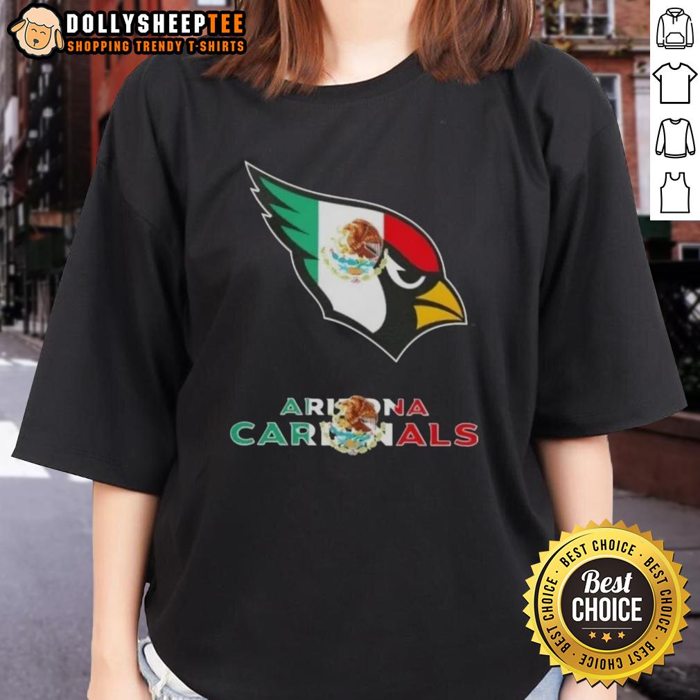 Good Arizona Cardinals Football X Mexican Flag Logo Shirt - Image 3