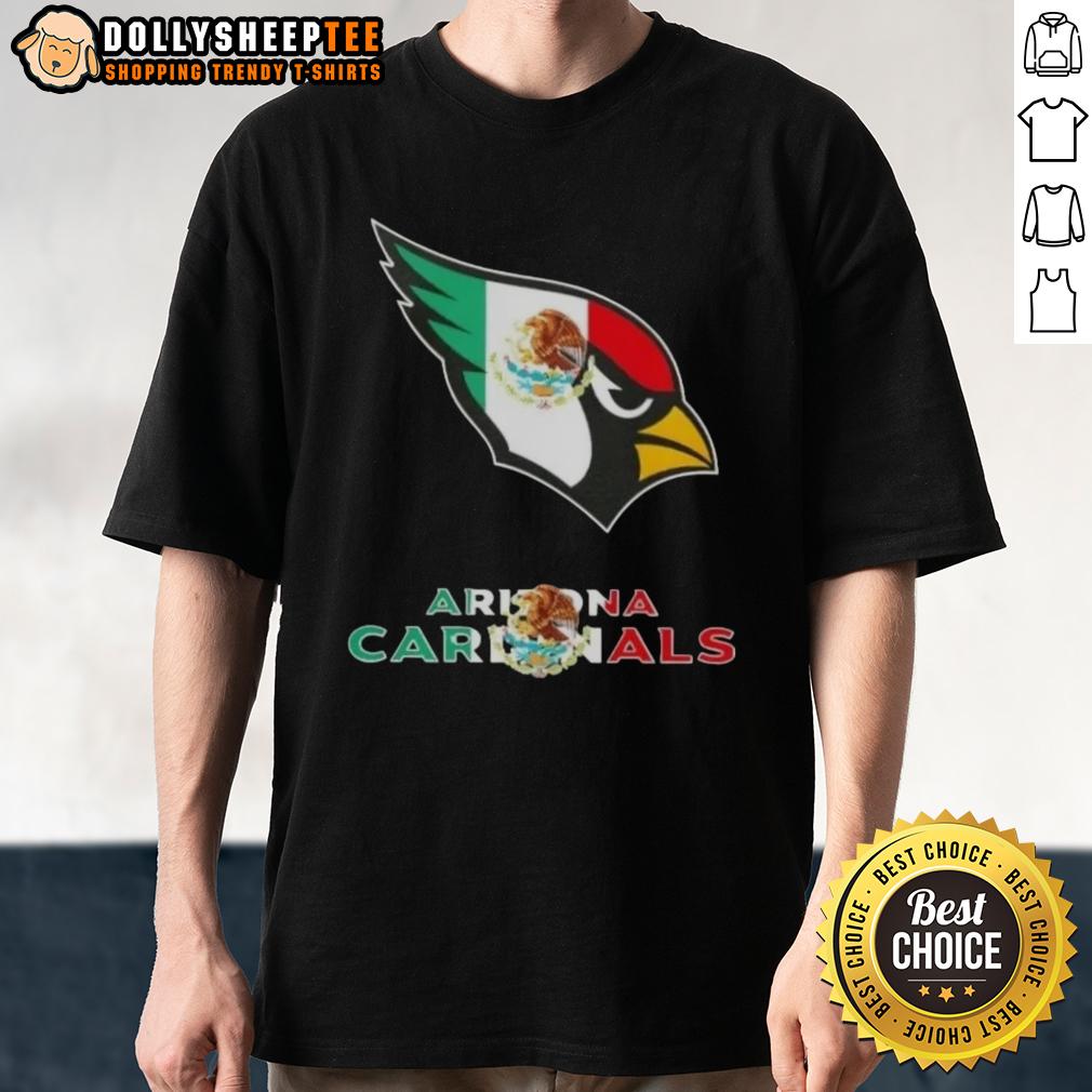 Good Arizona Cardinals Football X Mexican Flag Logo Shirt