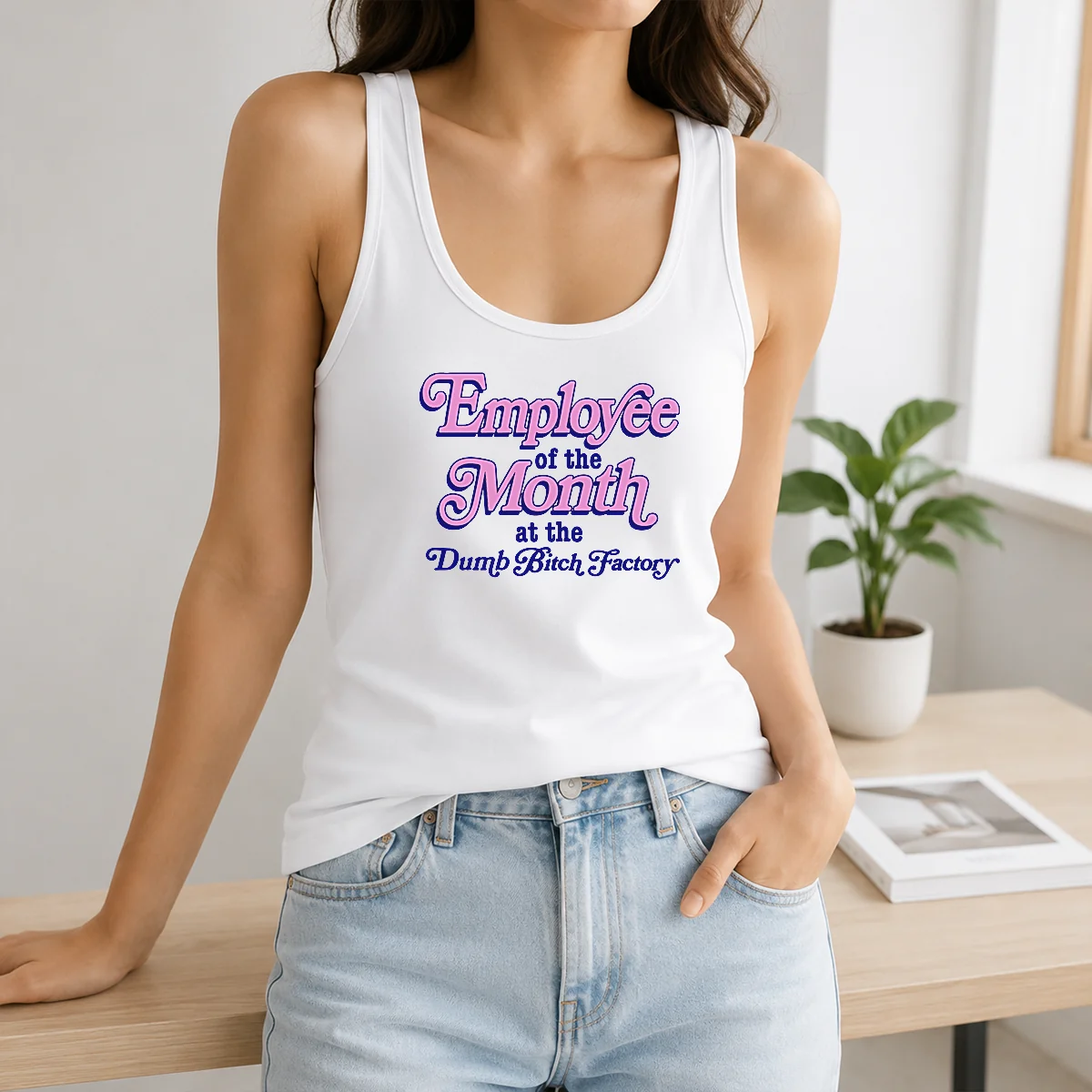 Hot Employee Of The Month At The Dumb Bitch Factory Shirt - Image 3