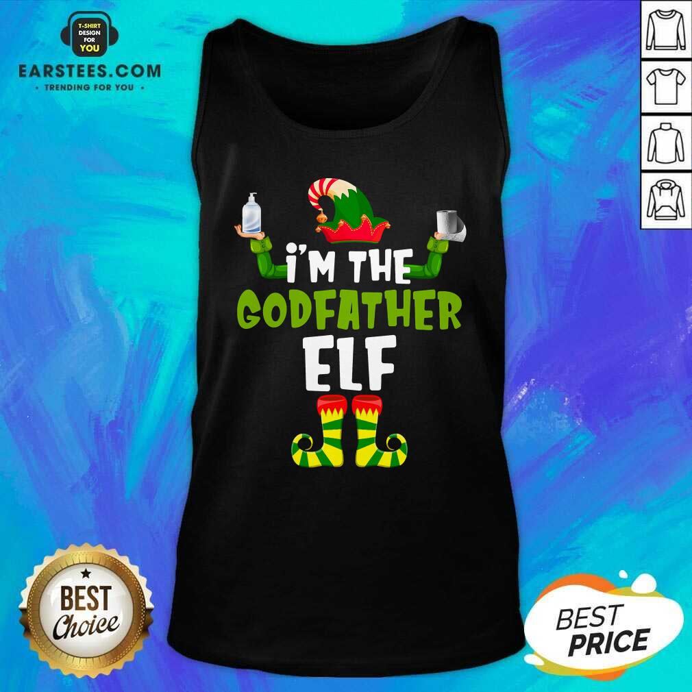 Top Im The Godfather Elf Quarantine Matching Christmas Shirt - Image 3