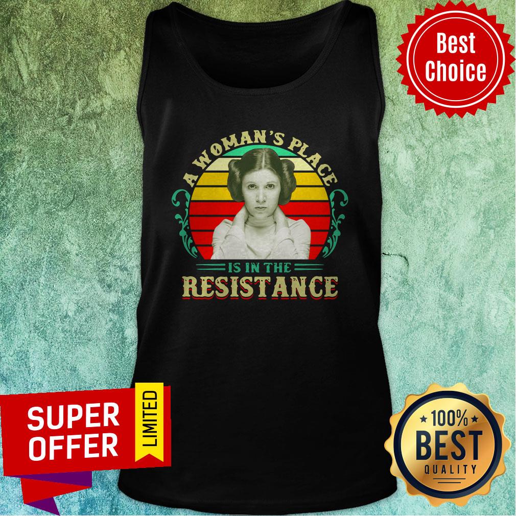Awesome A Woman’s Place Is In The Resistance Vintage Shirt - Image 4
