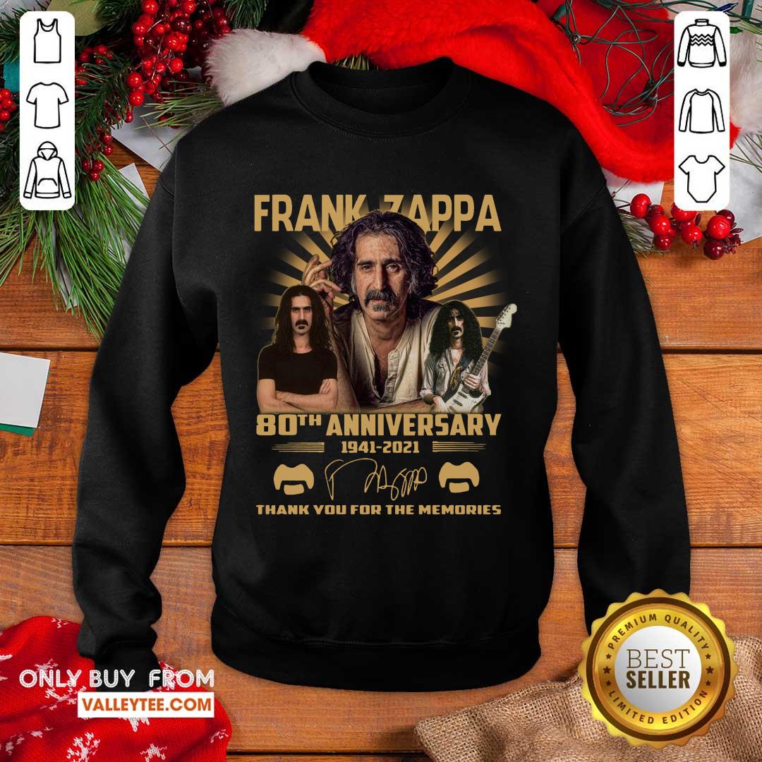 Funny Frank Zappa 80th Anniversary Thank You For The Memories Signature Shirt - Image 4