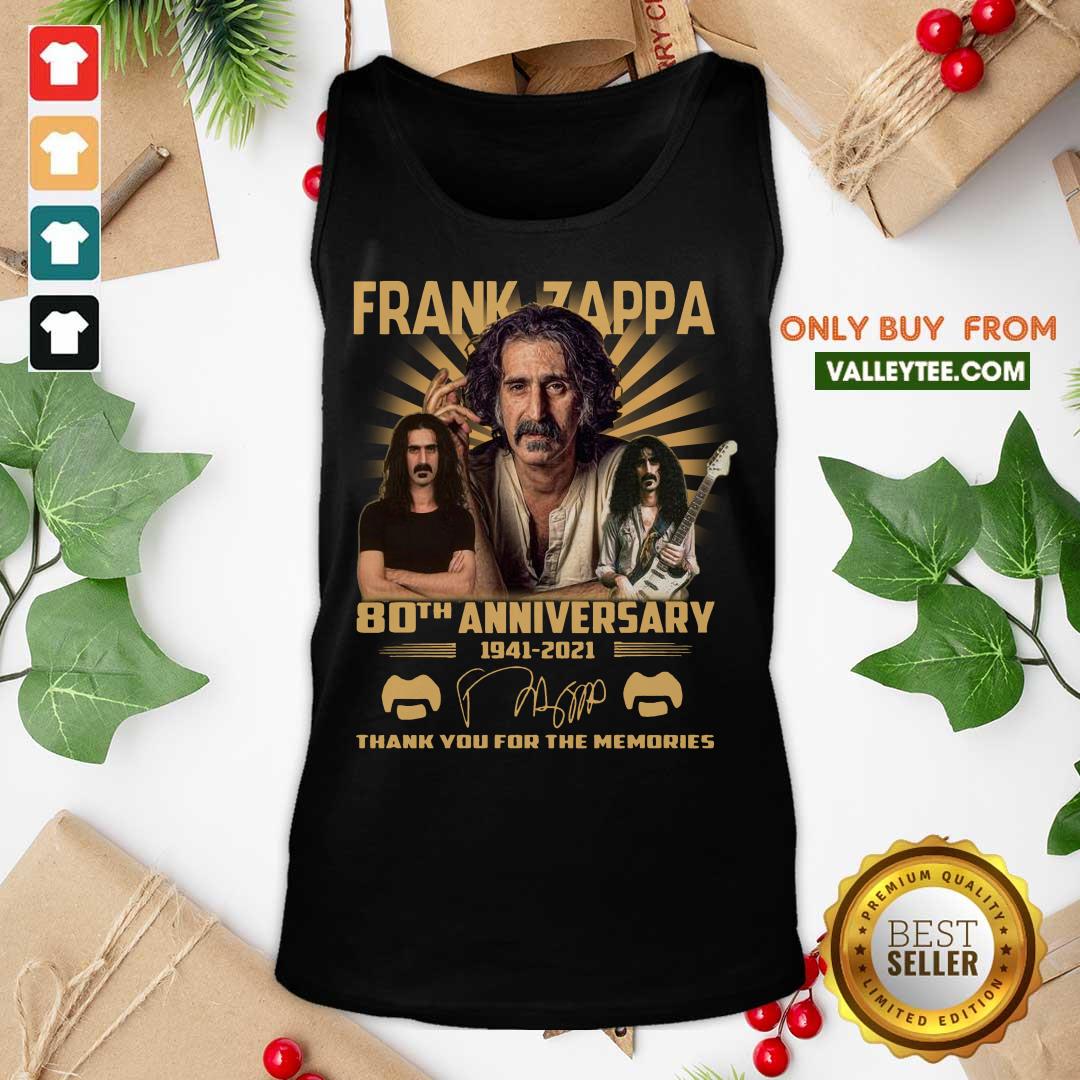 Funny Frank Zappa 80th Anniversary Thank You For The Memories Signature Shirt - Image 3