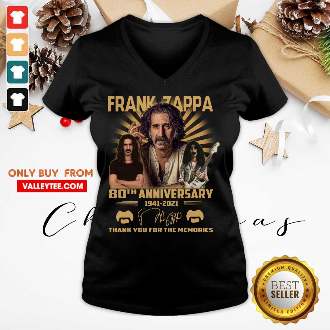 Funny Frank Zappa 80th Anniversary Thank You For The Memories Signature Shirt - Image 5