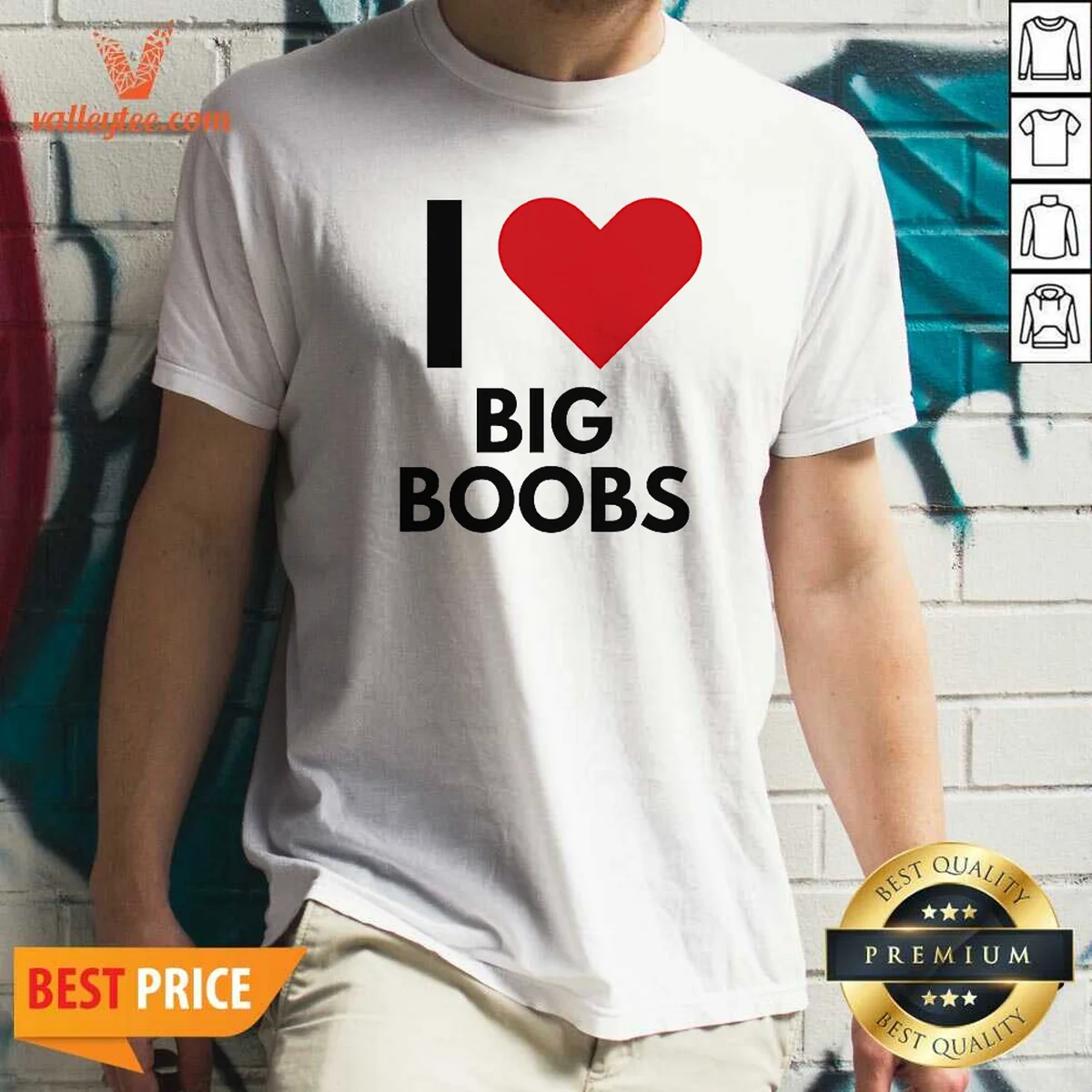 Good I Love Big Boobs Heart Shirt