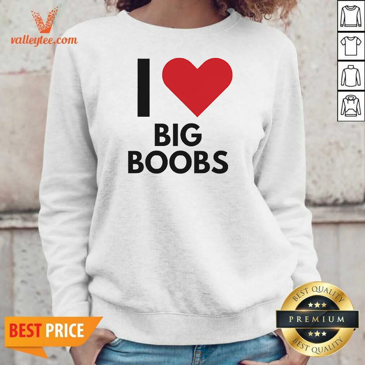 Good I Love Big Boobs Heart Shirt - Image 5