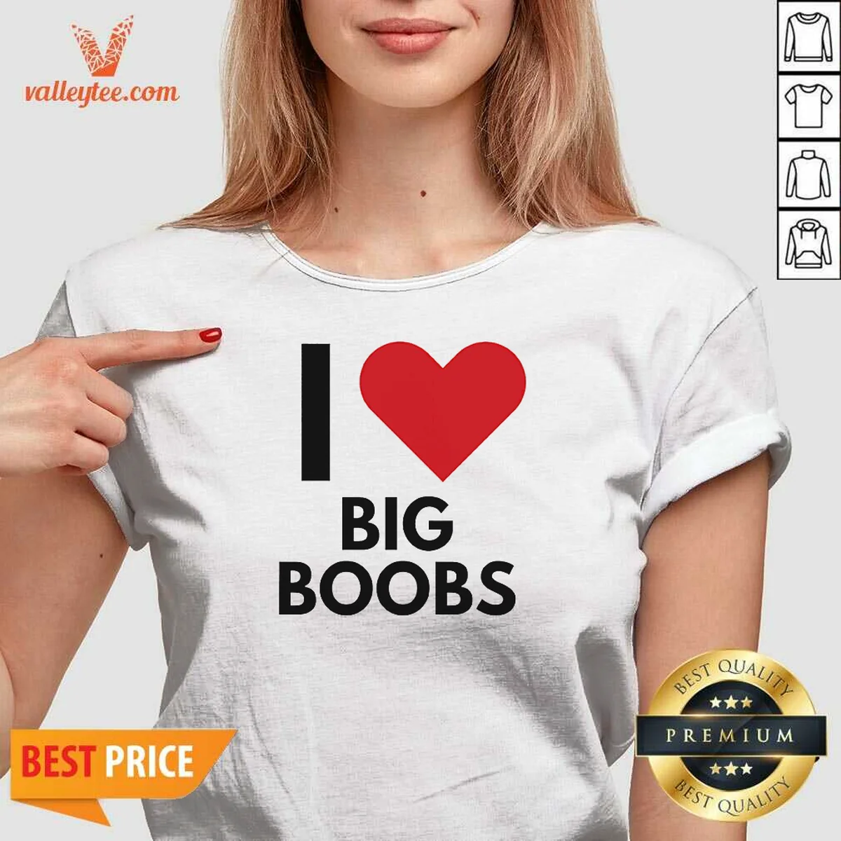 Good I Love Big Boobs Heart Shirt - Image 2