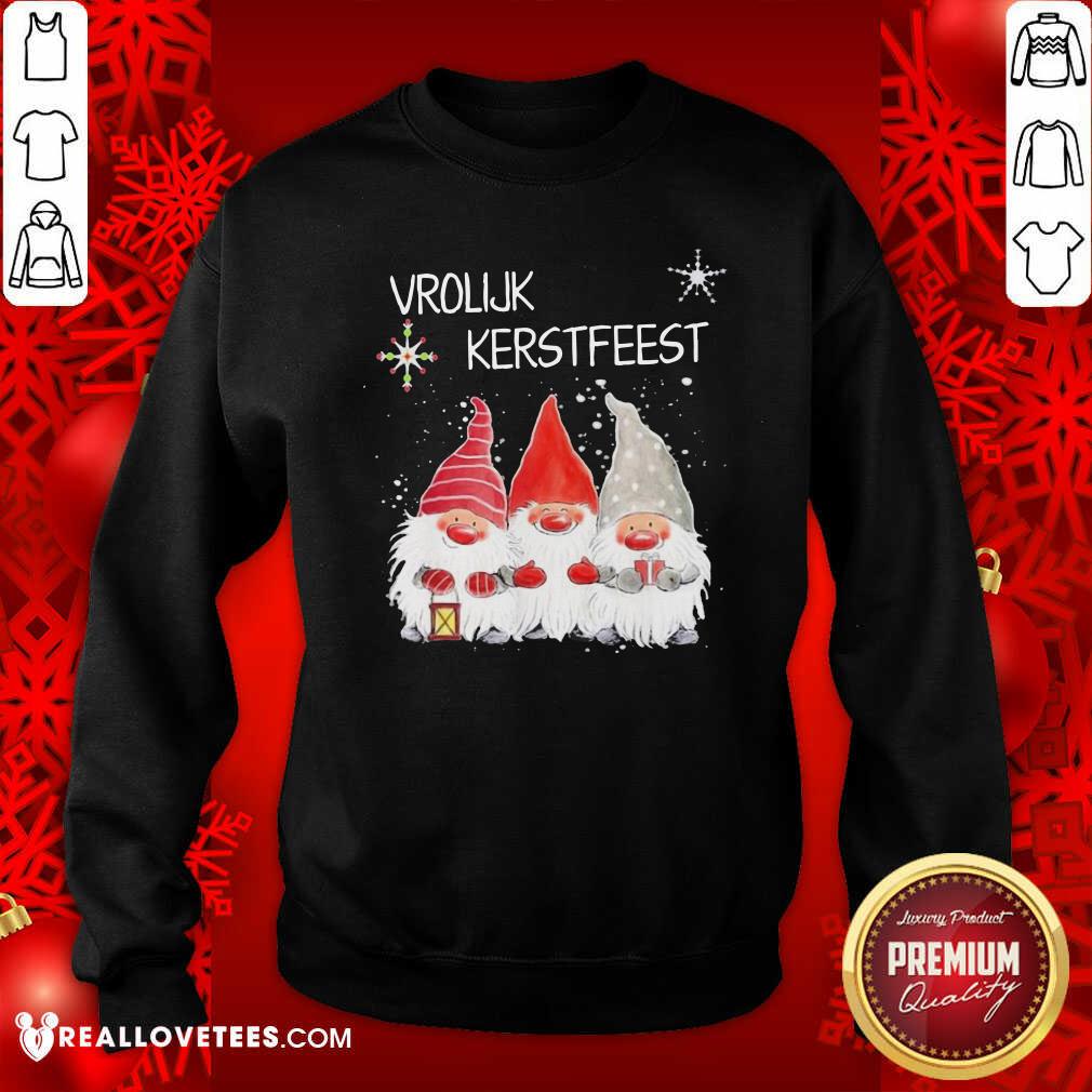 Cute Gnomies Vrolijk Kerstfeest Christmas Shirt - Image 3