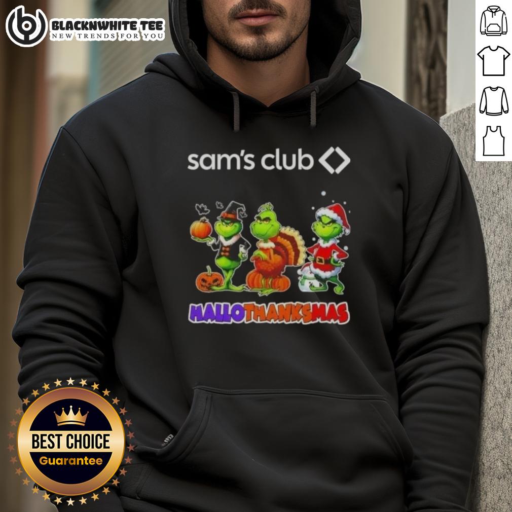 Good Sam Club X Grinch Cosplay Happy HalloThanksMas T-Shirt - Image 2