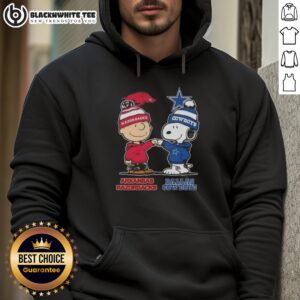 Alternative view of Good Snoopy And Charlie Brown Arkansas Razorbacks X Dallas Cowboys T-Shirt
