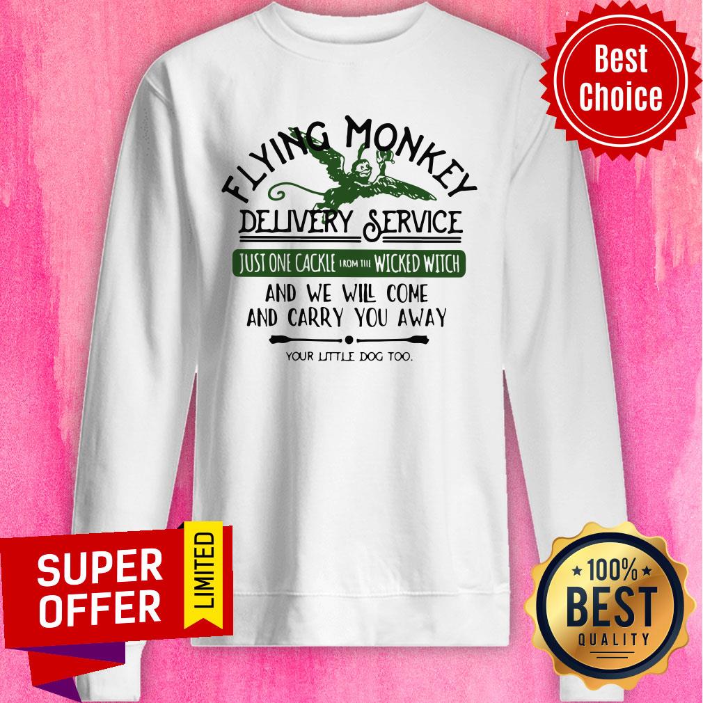 Top Flying Monkey Delivery Service Just One Cackie Wicked Witch Shirt - Image 2