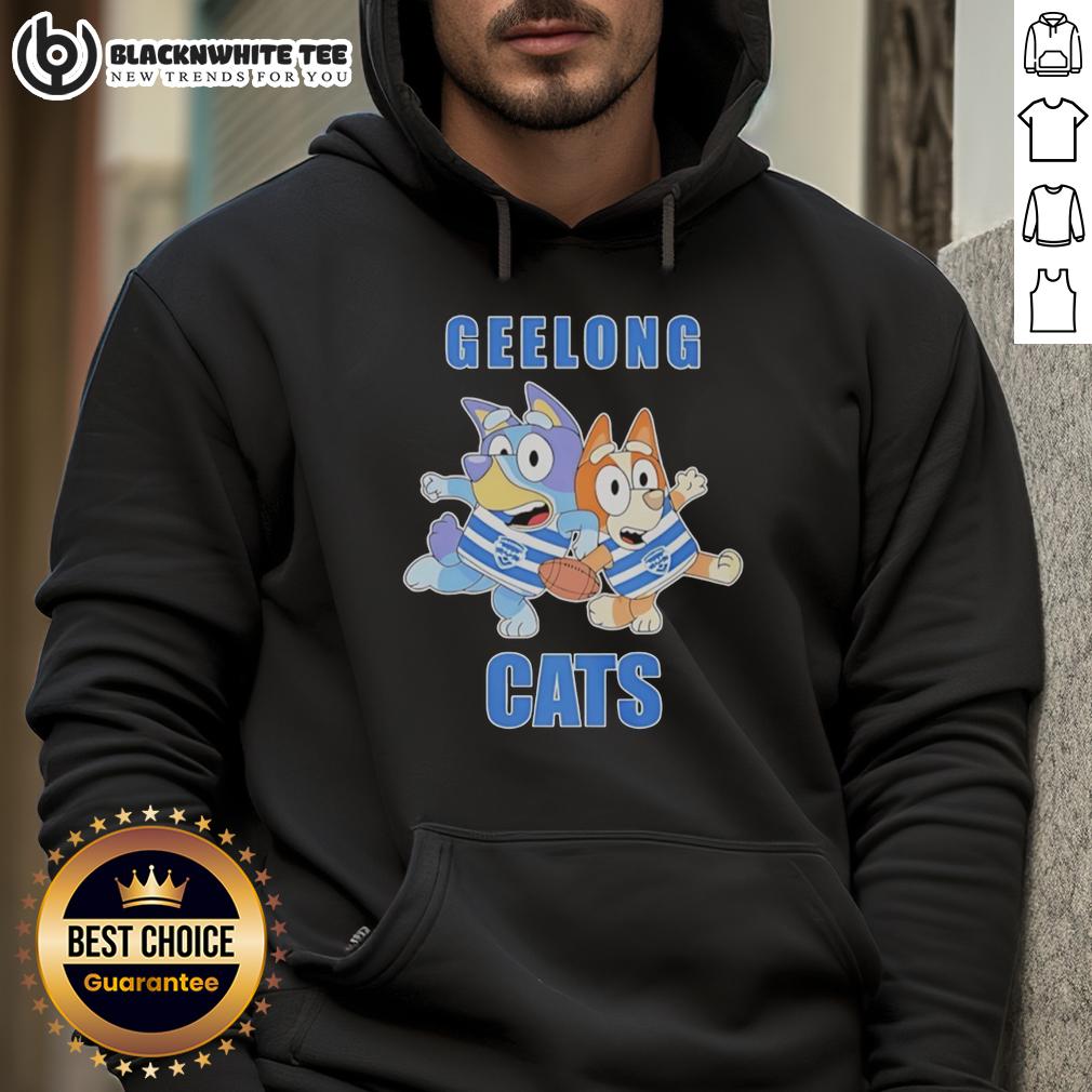 Awesome Bluey Bingo Geelong Cats Football Fans Rugby Outfits T-Shirt - Image 2