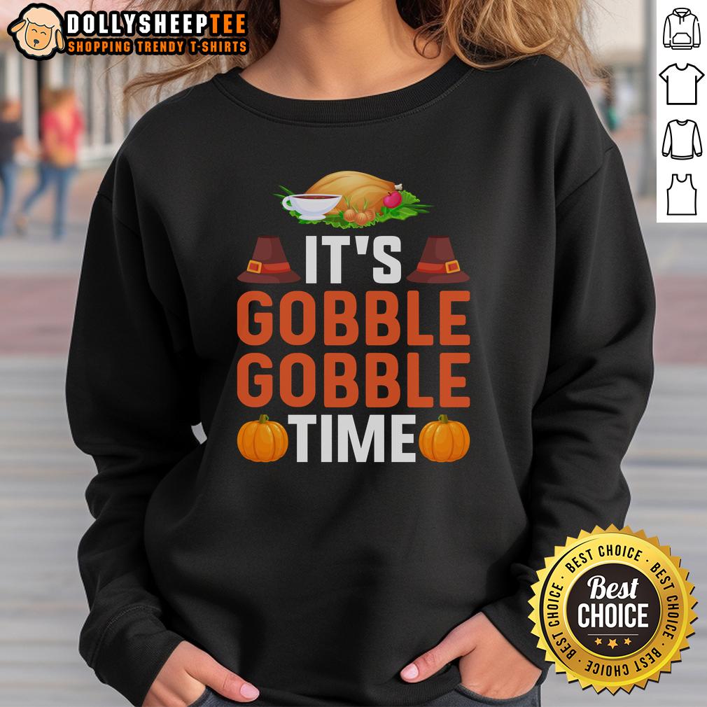 Original It's Gobble Gobble Time Thanksgivin T-Shirt - Image 4