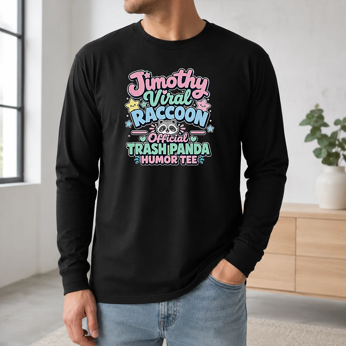 Hot Nice Jimothy Viral Raccoon Funny Trash Panda Kawaii Shirt - Image 5