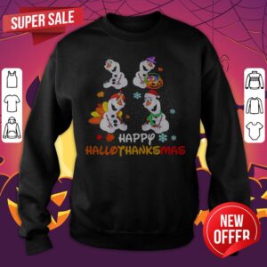 Alternative view of Top Disney Olaf Happy Hallothanksmas Shirt