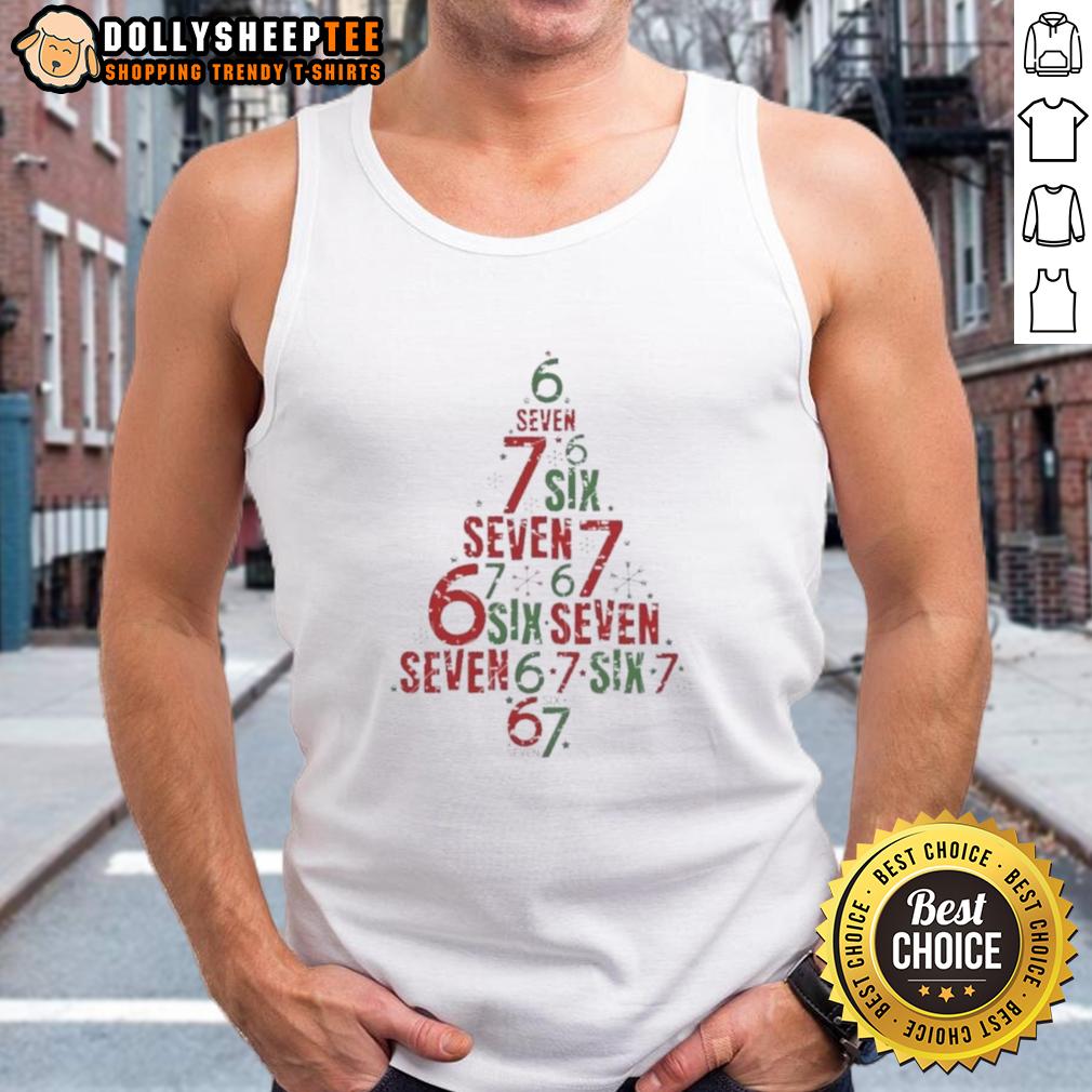 Happy Six Seven Christmas Tree 67 Meme 6-7 T-Shirt - Image 4