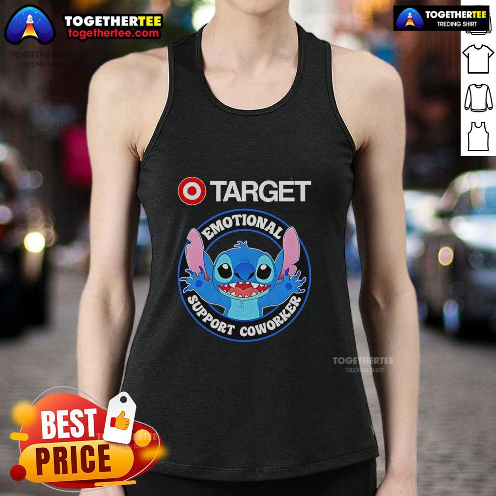 Official Happy Stitch Target Emotional Support Coworker T-Shirt - Image 4