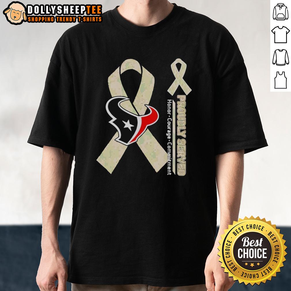 Official Houston Texans Proudly Served Honor Courage Commitment T-Shirt