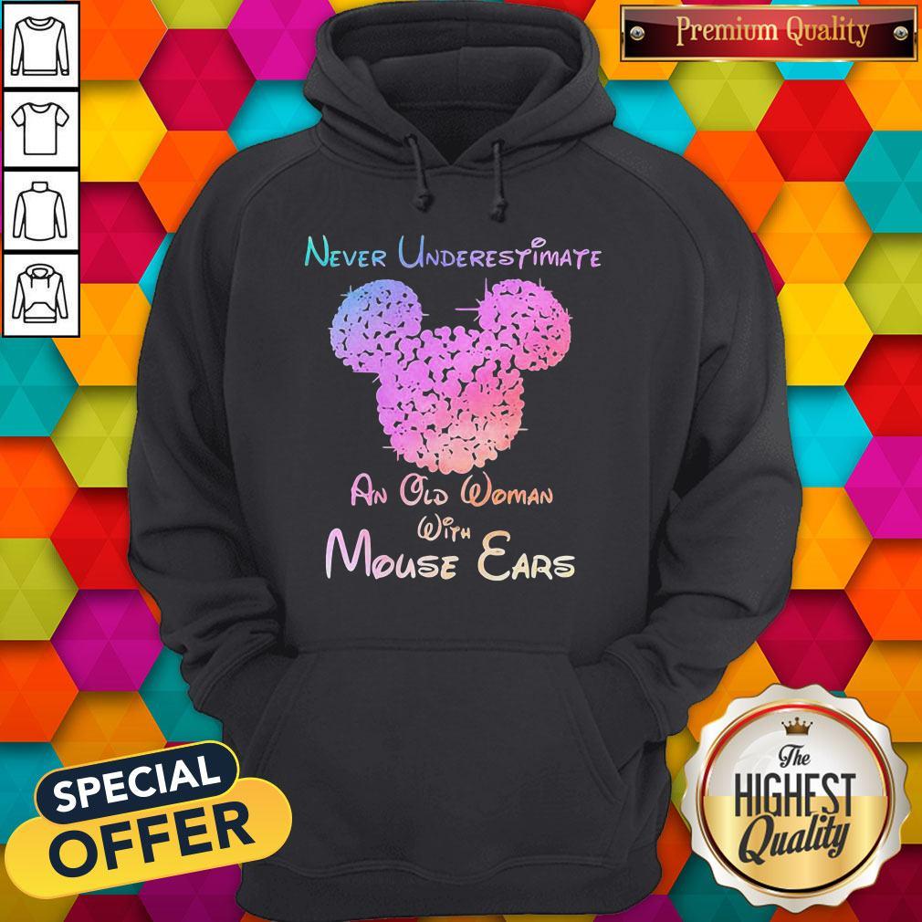 Mickey Mouse Never Underestimate An Old Woman With Mouse Ears Shirt - Image 5