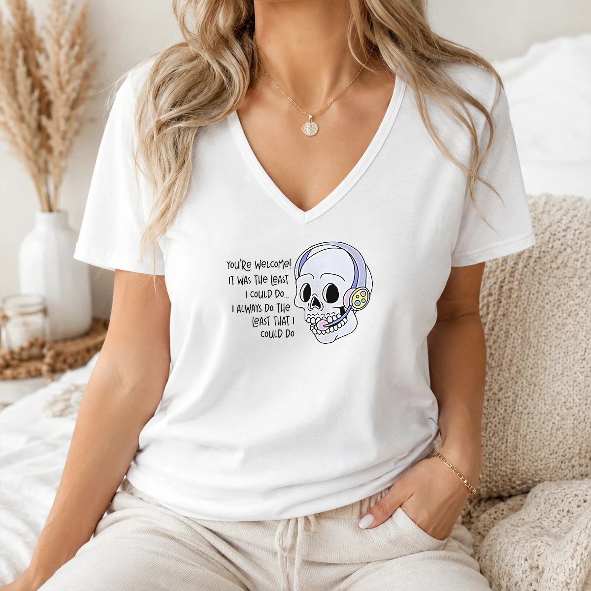 Hot You're Welcome It Was The Least I Could Do Skull Shirt - Image 2