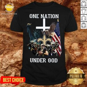 Nice New Orleans Saints One Nation Under God Shirt