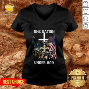 Alternative view of Nice New Orleans Saints One Nation Under God Shirt